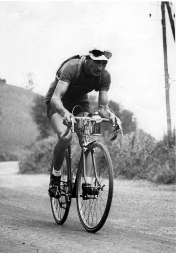 Gino Bartali (1914-2000) Italian cyclist, king of the mountain in the 1938 Tour de France, which he also won.