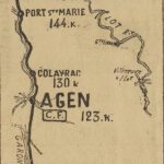 L'itinéraire de la 4e étape du premier Tour de France - 1903 - Toulouse à Bordeaux